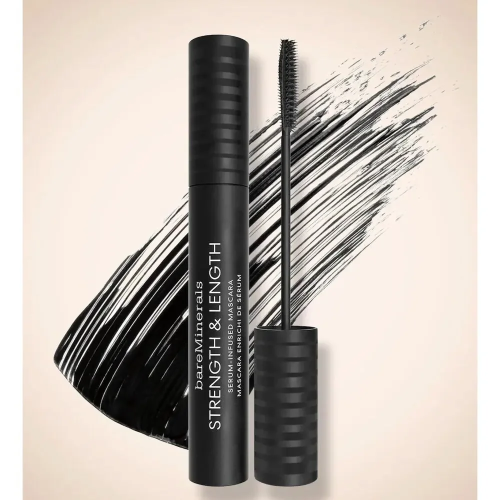 Bare Minerals NEW Strength & Length Serum Infused Mascara – Extreme Black